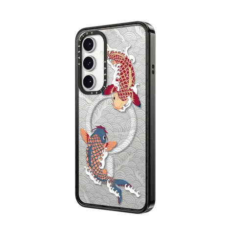 koi fish Japanese tattoo style transparent pattern