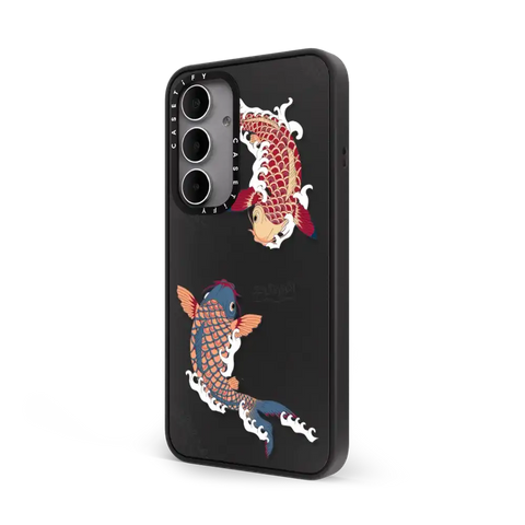 koi fish Japanese tattoo style transparent pattern