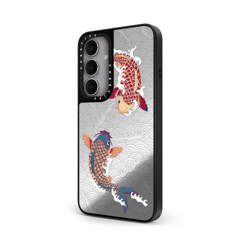 koi fish Japanese tattoo style transparent pattern
