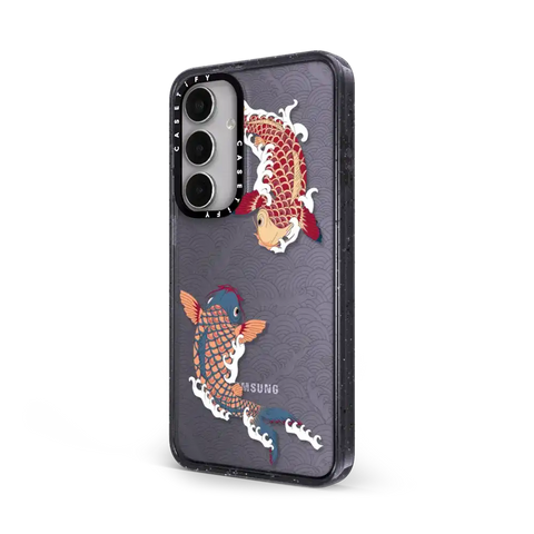 koi fish Japanese tattoo style transparent pattern
