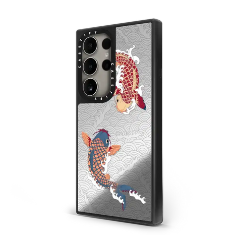 koi fish Japanese tattoo style transparent pattern