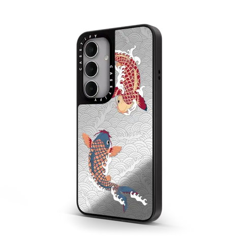 koi fish Japanese tattoo style transparent pattern