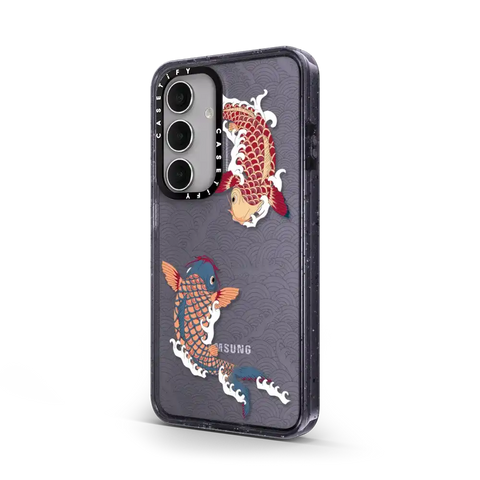 koi fish Japanese tattoo style transparent pattern