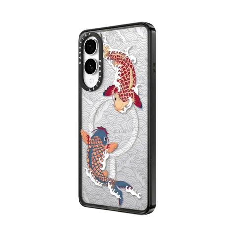 koi fish Japanese tattoo style transparent pattern