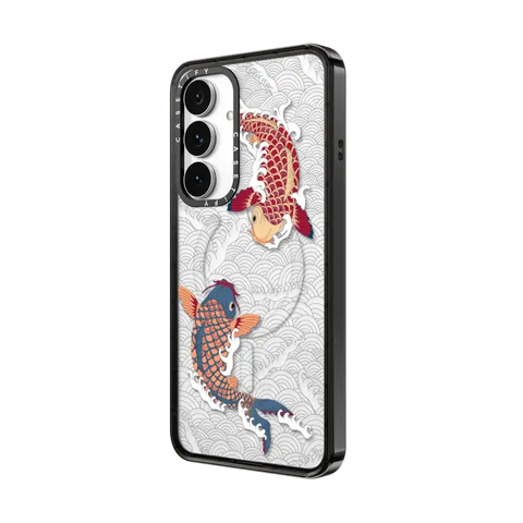 koi fish Japanese tattoo style transparent pattern