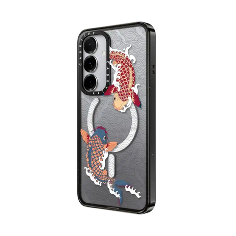 koi fish Japanese tattoo style transparent pattern
