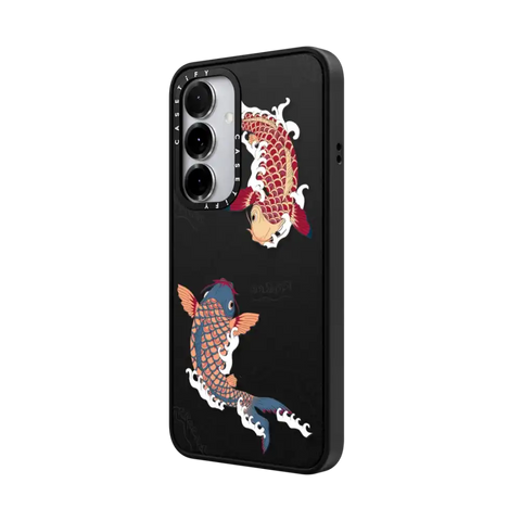 koi fish Japanese tattoo style transparent pattern