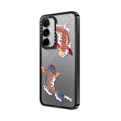 koi fish Japanese tattoo style transparent pattern
