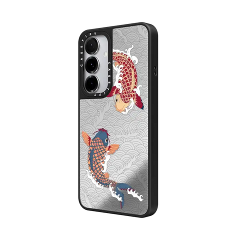 koi fish Japanese tattoo style transparent pattern