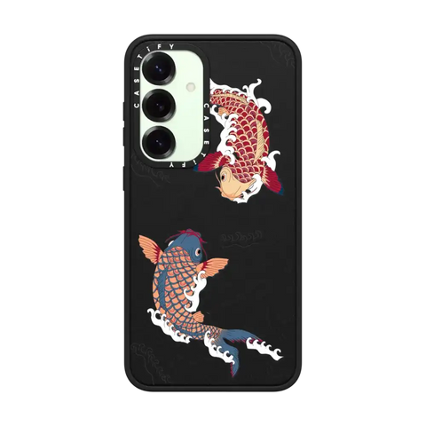koi fish Japanese tattoo style transparent pattern