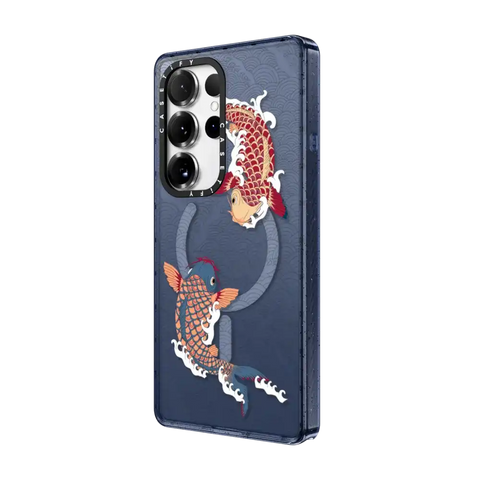 koi fish Japanese tattoo style transparent pattern