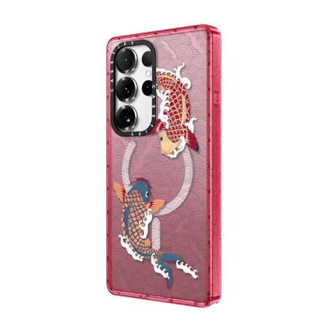 koi fish Japanese tattoo style transparent pattern