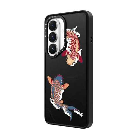 koi fish Japanese tattoo style transparent pattern