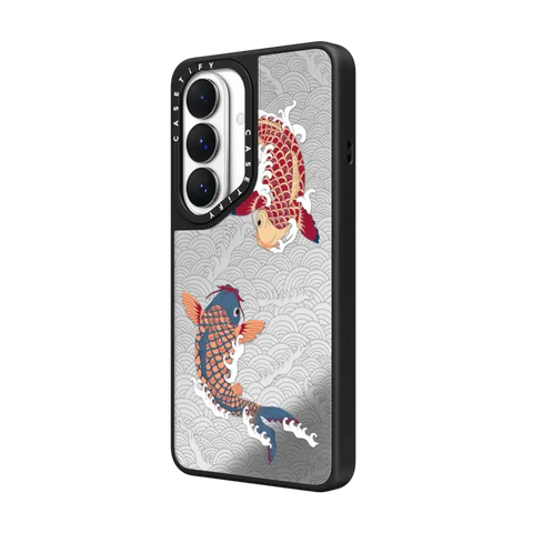 koi fish Japanese tattoo style transparent pattern