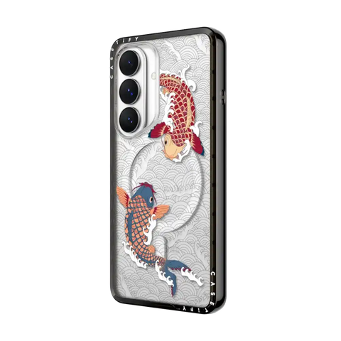koi fish Japanese tattoo style transparent pattern