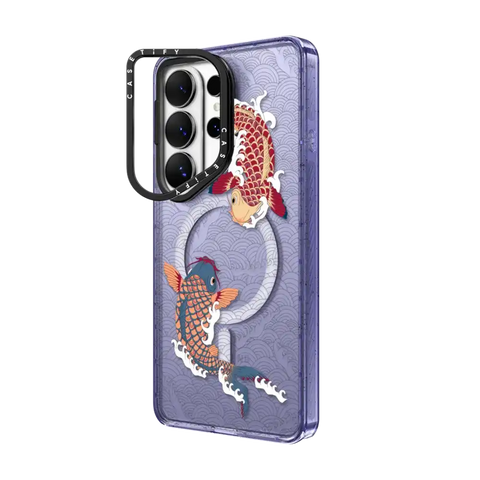 koi fish Japanese tattoo style transparent pattern