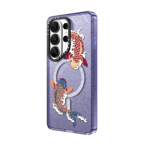 koi fish Japanese tattoo style transparent pattern