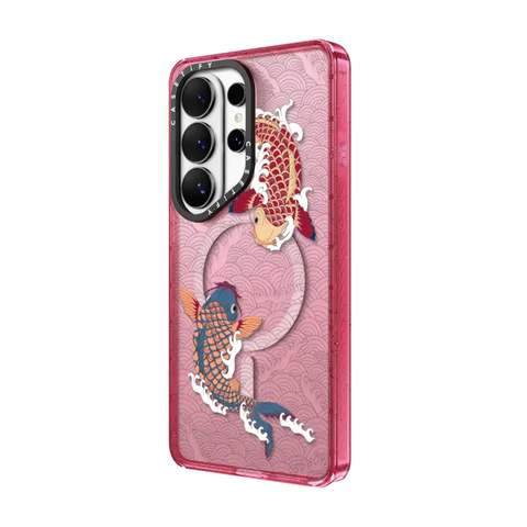 koi fish Japanese tattoo style transparent pattern