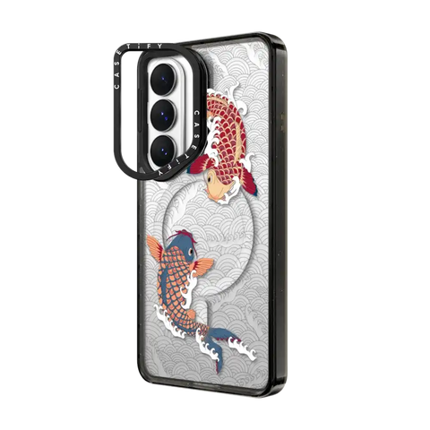 koi fish Japanese tattoo style transparent pattern