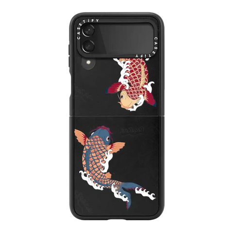 koi fish Japanese tattoo style transparent pattern