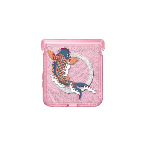 koi fish Japanese tattoo style transparent pattern