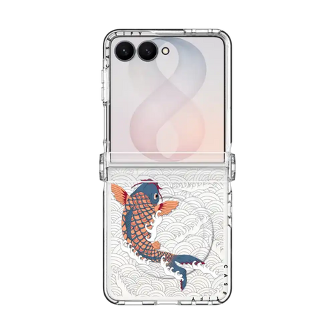 koi fish Japanese tattoo style transparent pattern
