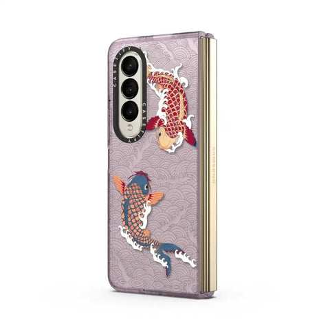 koi fish Japanese tattoo style transparent pattern