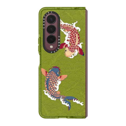 koi fish Japanese tattoo style transparent pattern