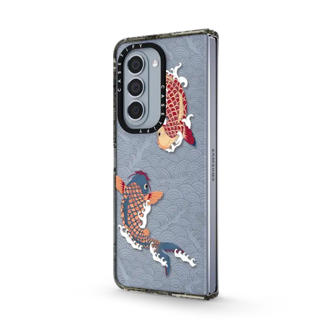 koi fish Japanese tattoo style transparent pattern