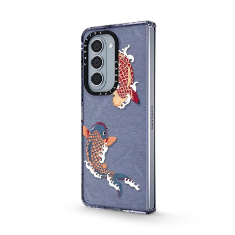 koi fish Japanese tattoo style transparent pattern