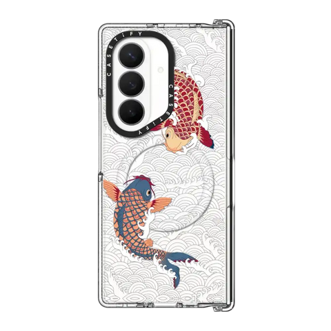 koi fish Japanese tattoo style transparent pattern