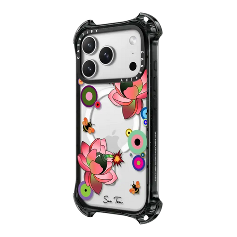 PINK FLOWER BOMB IPHONE CASE BY SUE TSAI