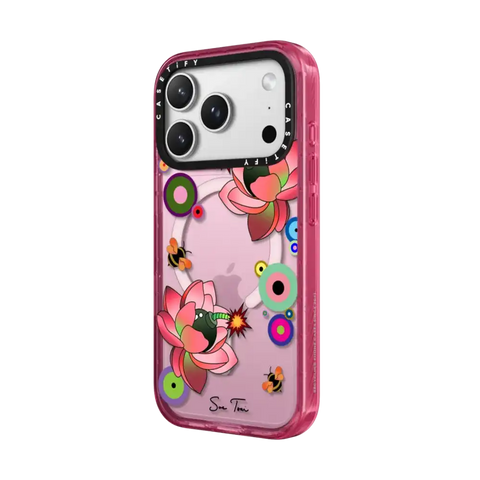 PINK FLOWER BOMB IPHONE CASE BY SUE TSAI