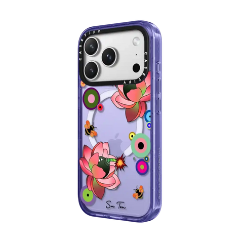 PINK FLOWER BOMB IPHONE CASE BY SUE TSAI