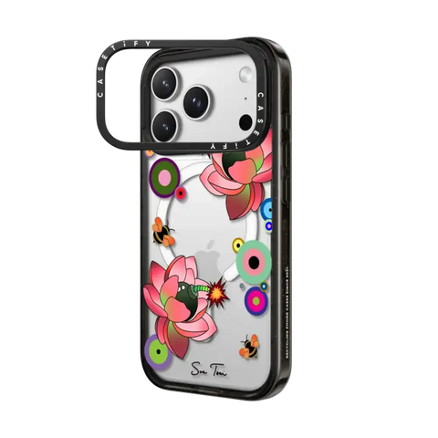 PINK FLOWER BOMB IPHONE CASE BY SUE TSAI