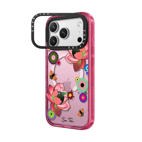 PINK FLOWER BOMB IPHONE CASE BY SUE TSAI