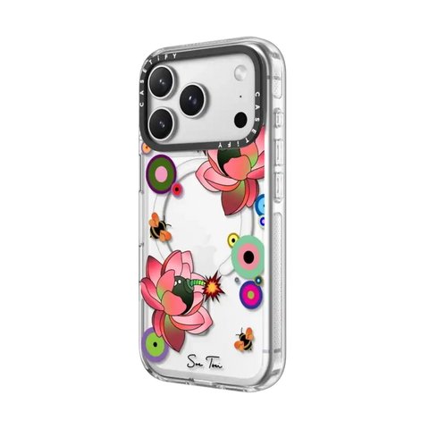 PINK FLOWER BOMB IPHONE CASE BY SUE TSAI
