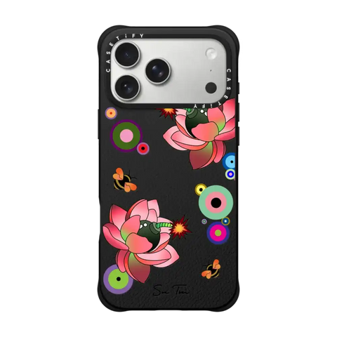 PINK FLOWER BOMB IPHONE CASE BY SUE TSAI