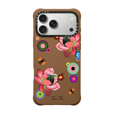PINK FLOWER BOMB IPHONE CASE BY SUE TSAI