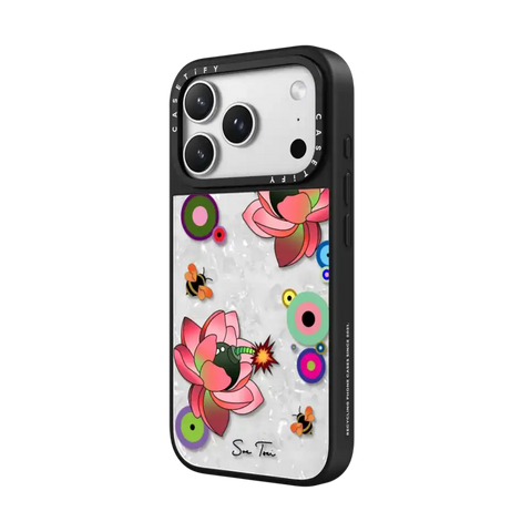 PINK FLOWER BOMB IPHONE CASE BY SUE TSAI