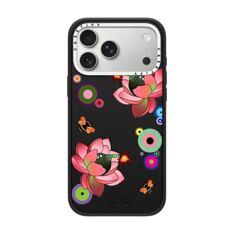 PINK FLOWER BOMB IPHONE CASE BY SUE TSAI
