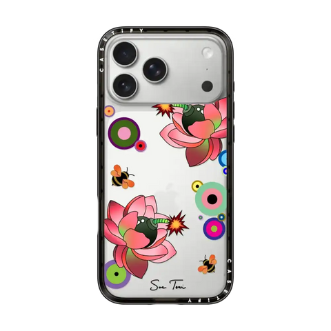 PINK FLOWER BOMB IPHONE CASE BY SUE TSAI