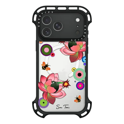 PINK FLOWER BOMB IPHONE CASE BY SUE TSAI