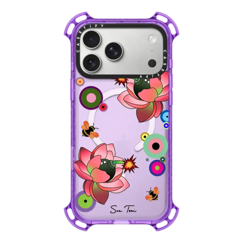 PINK FLOWER BOMB IPHONE CASE BY SUE TSAI