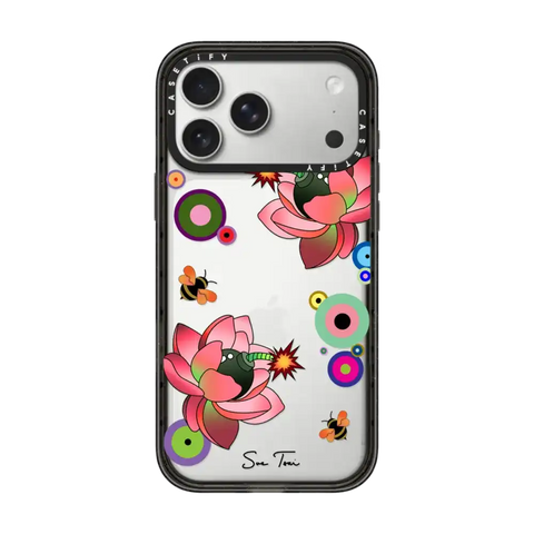 PINK FLOWER BOMB IPHONE CASE BY SUE TSAI