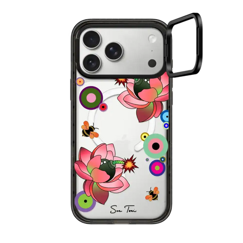 PINK FLOWER BOMB IPHONE CASE BY SUE TSAI