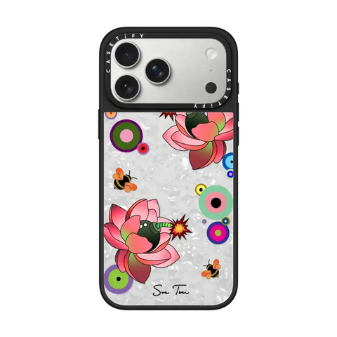 PINK FLOWER BOMB IPHONE CASE BY SUE TSAI