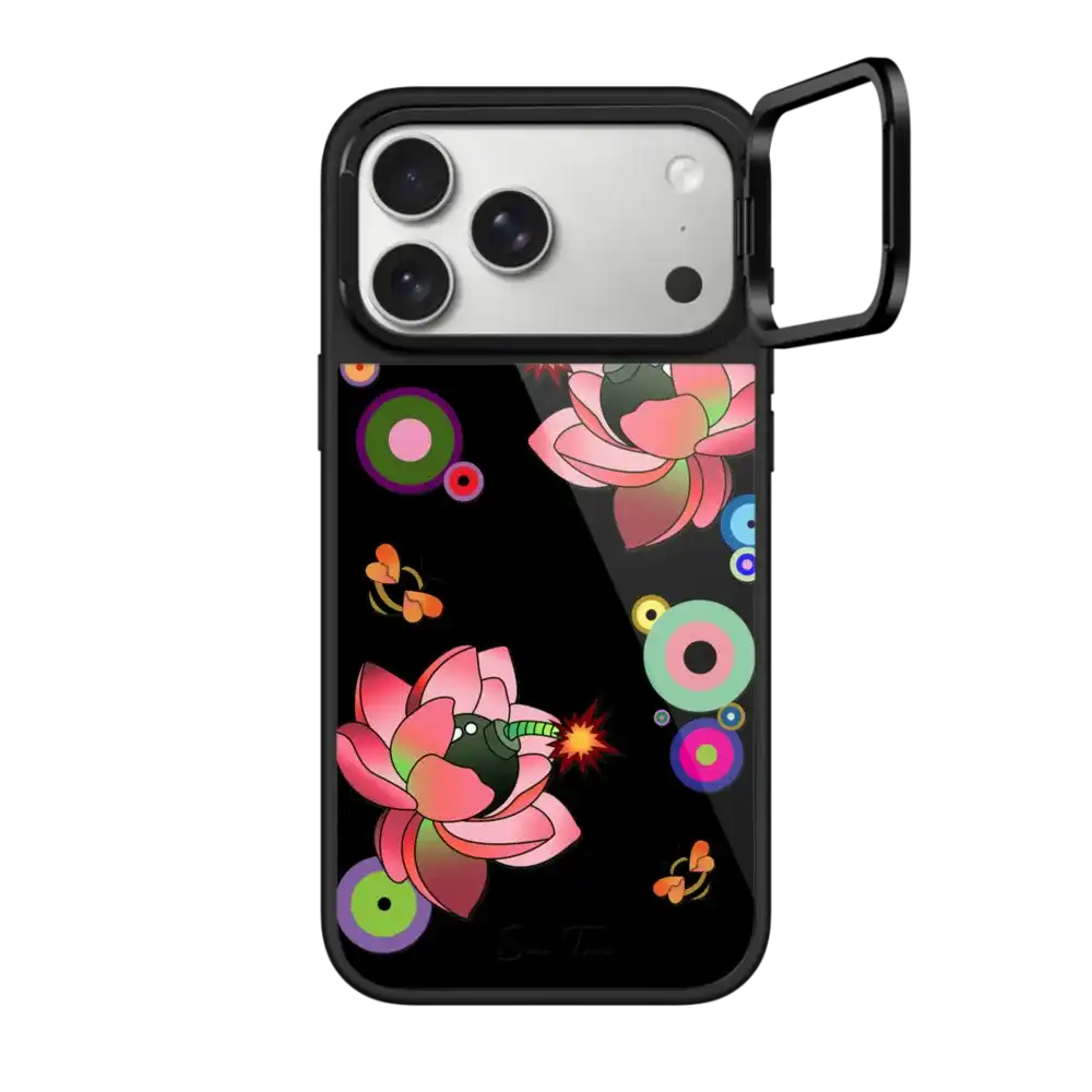 PINK FLOWER BOMB IPHONE CASE BY SUE TSAI