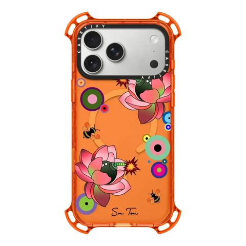 PINK FLOWER BOMB IPHONE CASE BY SUE TSAI