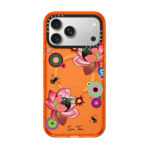 PINK FLOWER BOMB IPHONE CASE BY SUE TSAI